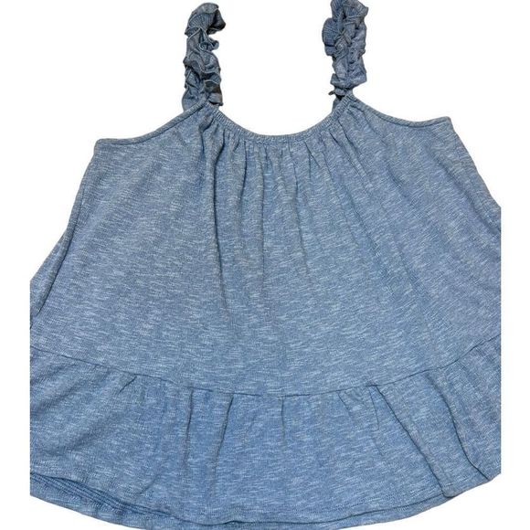 *5 for $25* Women’s Plus Size Time and Tru Blue Peplum Ruffle Tank Top XXXL - Picture 2 of 12